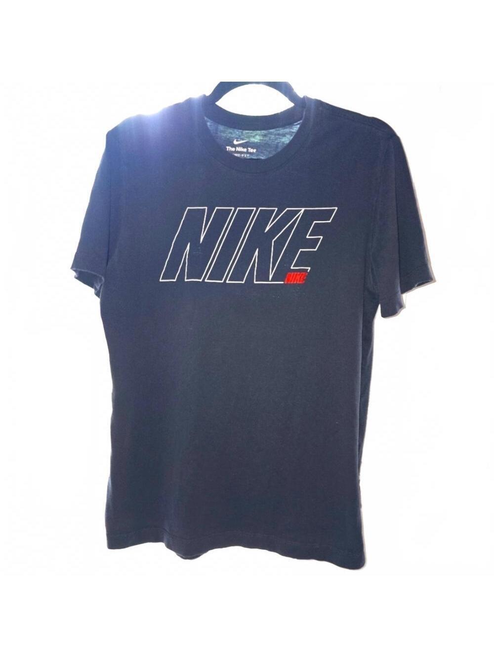 Nike Black Outline Logo Tee Men's L “Engineered for Champions”